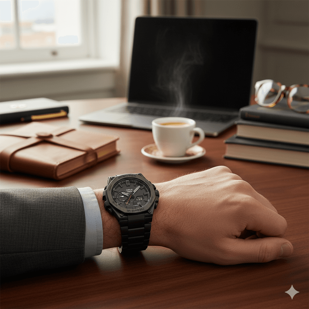 Close-up luxury watch